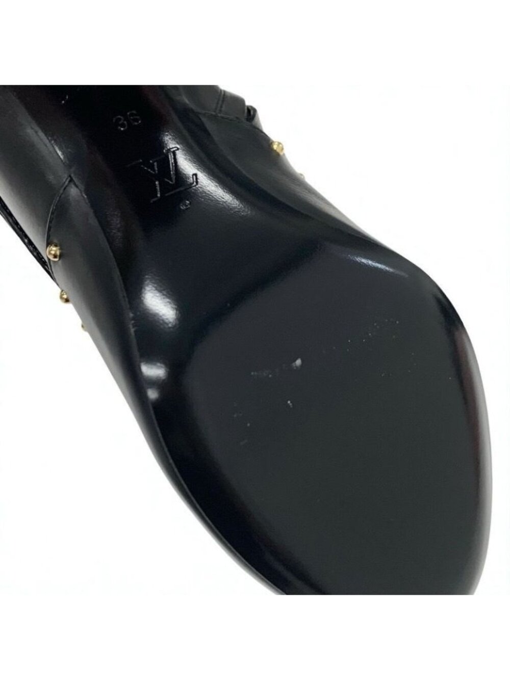 Louis Vuitton Silhouette Line Monogram Boots Short Shoes Leather Black - Picture 8 of 10